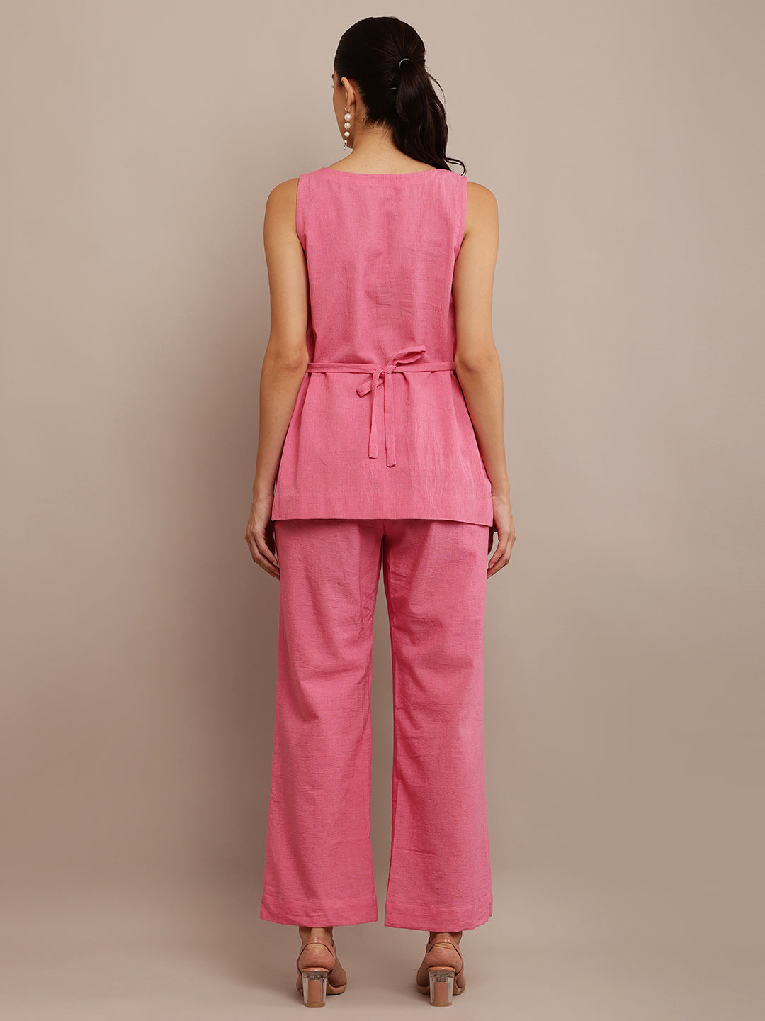 Light Pink Cut Top & Pant