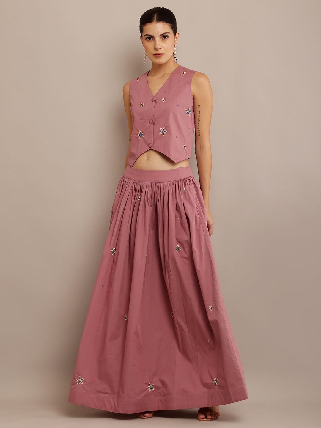 Onion Pink Top & Skirt