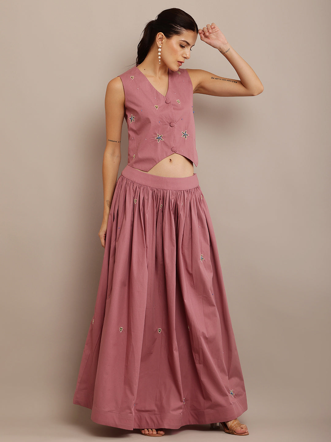 Onion Pink Top & Skirt