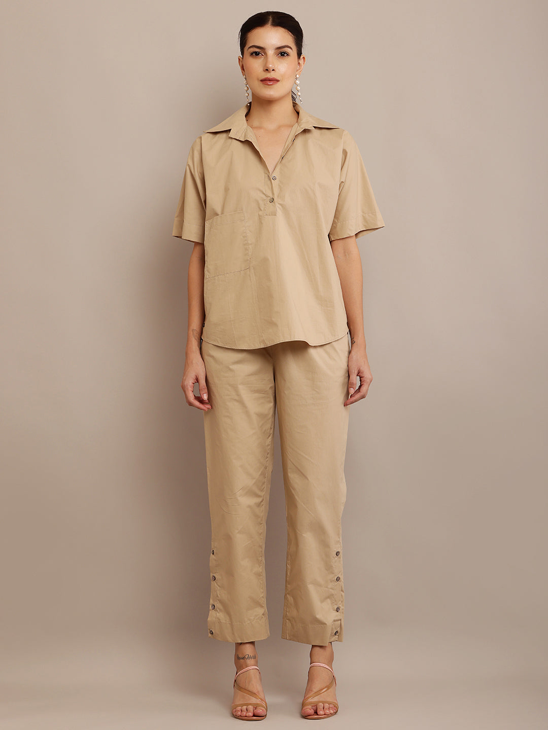 Kaft Khaki Top & Pant