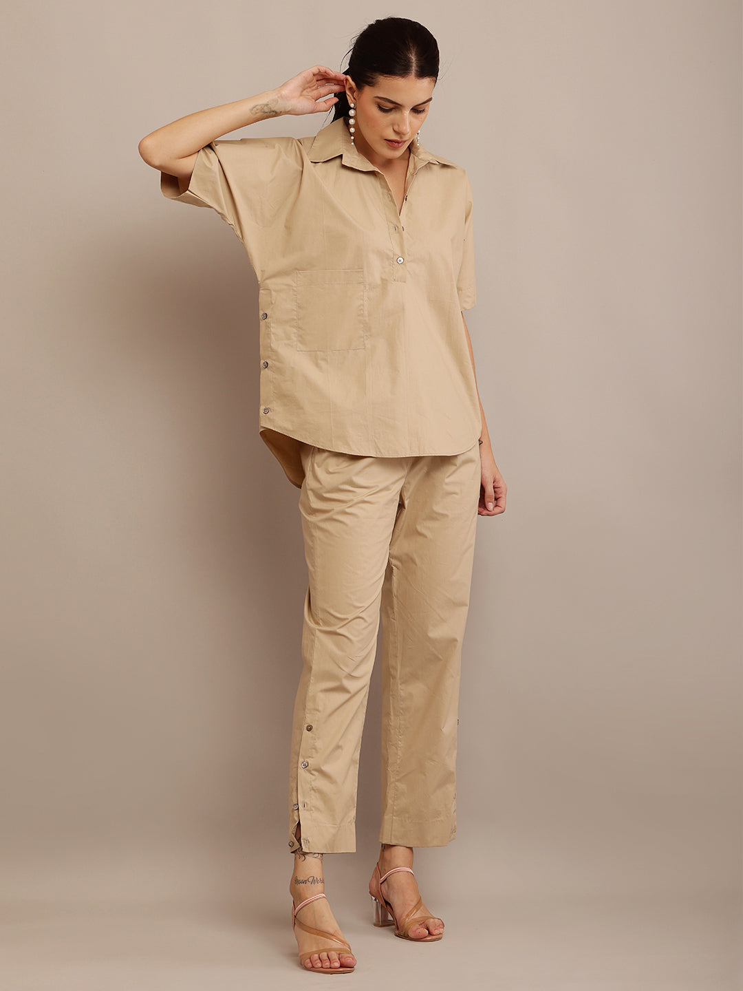 Kaft Khaki Top & Pant