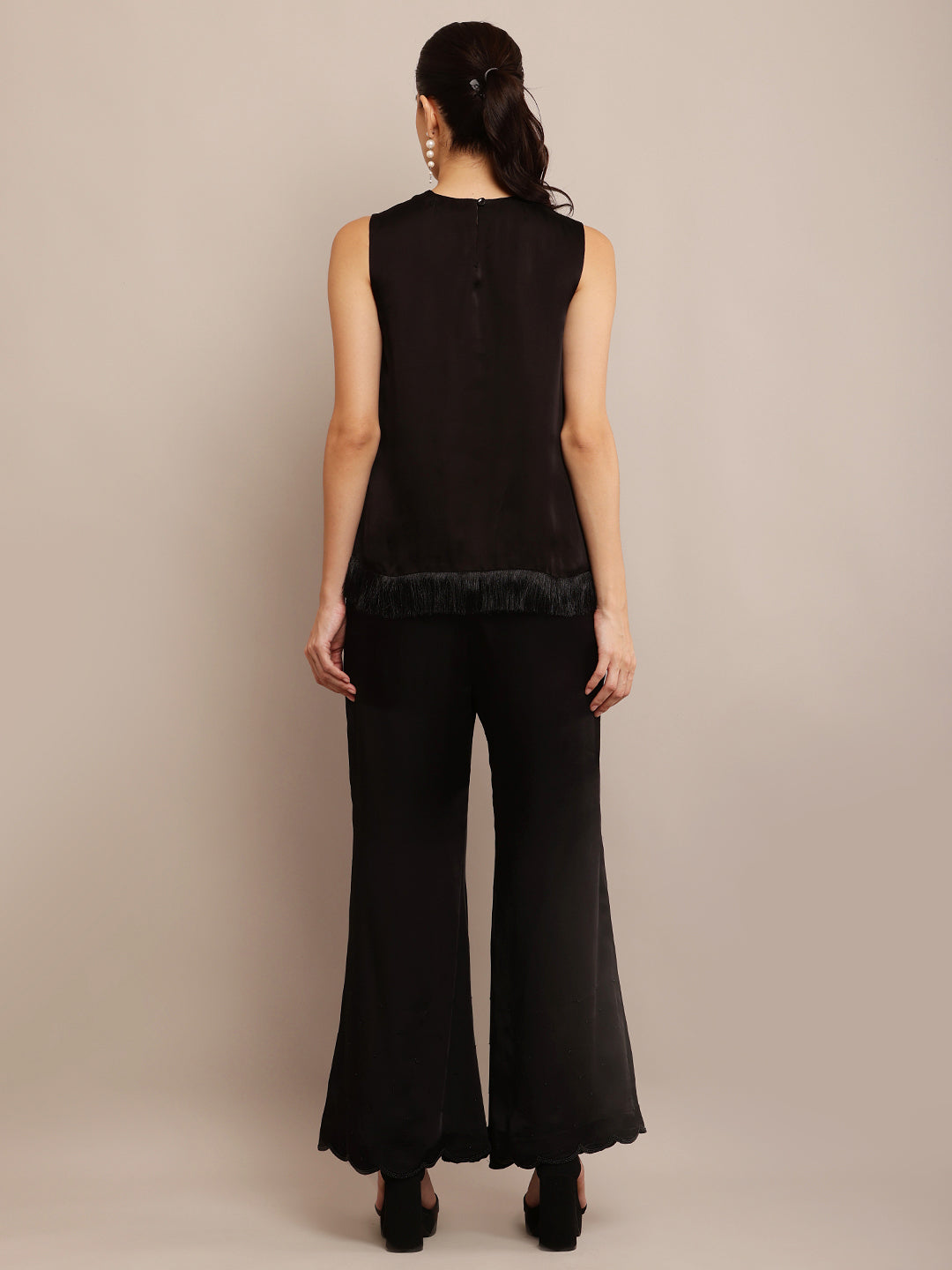 Black Tassel Top & Pant